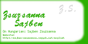 zsuzsanna sajben business card